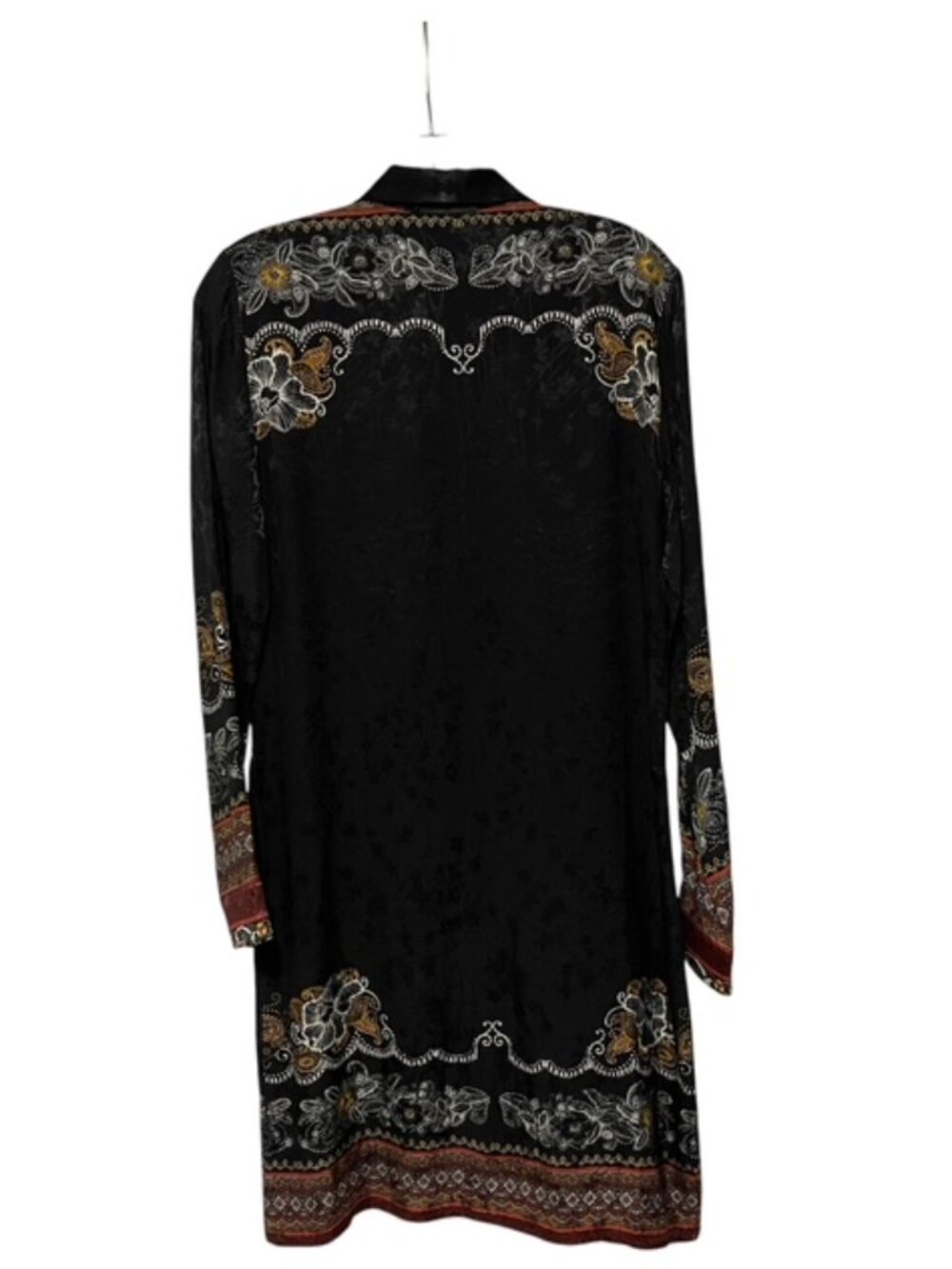 Desigual XS Suam Long Sleeve Black Printed Shirt Dress EUC - Picture 3 of 8